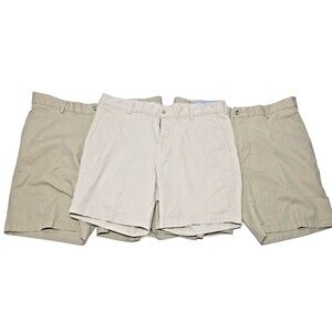 Lot of 3 - Peter Millar Shorts Mens 36 Salem Khaki Golf Chino Sport Performance